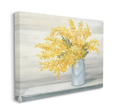 Stupell Industries Golden Fall Floral Bouquet in Country Milk Tin