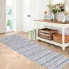 Washable Modern Geometric Printed Rug Non Slip Low Pile Rug Soft Throw Floor Cover Foldable Indoor Carpet for Living Room Bedroom Playroom - 3 of 4