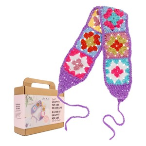 John Bead Granny Square Headband Floral Crochet DIY Kit for Beginners - 1 of 4