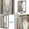 Progress Lighting Briarwood 1-Light Wall Sconce, Galvanized Steel, X-Brace Design, Faux Wood Frame - 2 of 4