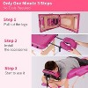 84''L Spa Bed Portable Lash Bed Massage Bed Foldable Spa Tables Adjustable 2 Fold with Travel Case - 3 of 4