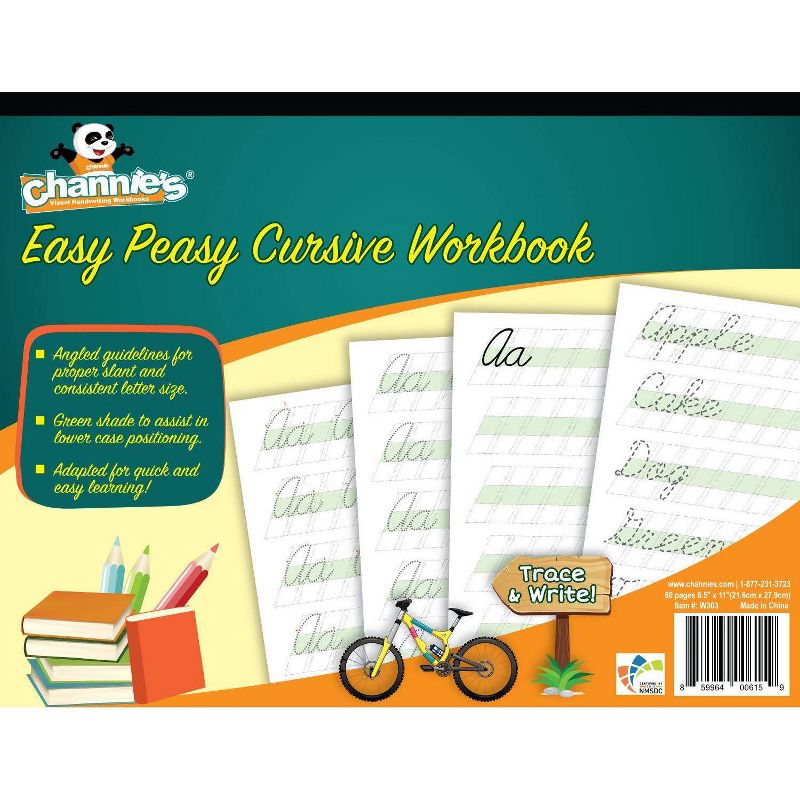 Channie's Easy Peasy Cursive Workbook, 1 of 7