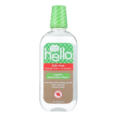 Hello Organic Watermelon Flavored Kids Rinse - 16 fz