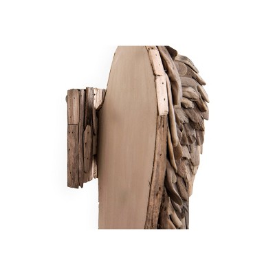 Natural Driftwood Angel Wings Vertical Wall Sculpture, 24" Height