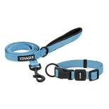 Voyager Adjustable Nylon Collar and Leash Combo for Dogs and Cats