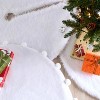 36in Christmas Tree Skirt Faux Fur£¨pink) - 2 of 4