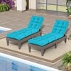 Tangkula Chaise Lounge Cushions Outdoor 73" x 22" Patio Recliner Cushion with 4 String Ties 4” Thick Padded Lounge Chair Cushion Replacement - 4 of 4