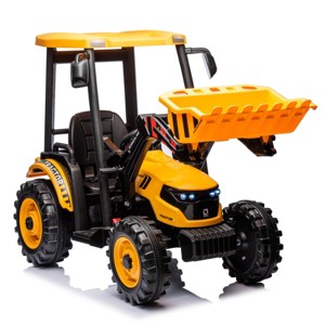 TopComfy Baby Walkers Kids Ride On Tractor Kids Toy Kids Fun Gift Working Loader Backhoe Digger Trailer Included for Kids, Yellow, 24.8"*16.93"*22.05" - 1 of 4