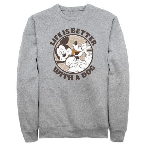 Men's Mickey & Friends Life is Better with a Dog Sweatshirt - image 1 of 4