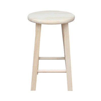 'Ready-to-Finish Round 18'' Barstool Hardwood/Natural - International Concepts, Brown'