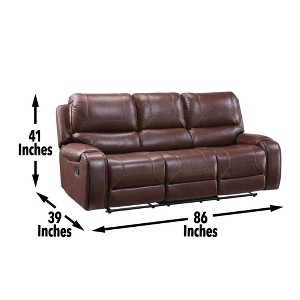 Keily - Manual Reclining Sofa - Dark Brown - 1 of 4