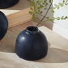 Plum & Post Studio Bud Vases, Set of 2 - Navy Terracotta, Handcrafted - 4 of 4