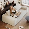 MAYEERTY 63" 2-Seater Sofa White - 63" 2-Seat, Corduroy, Deep Seat, No Assembly, for Bedroom - 4 of 4