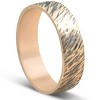 Pompeii3 Black & Yellow Gold Cheetah 6mm Ring Mens Wedding Band 10k - 2 of 4