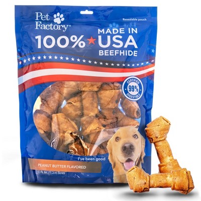 Pet Factory Made in USA Beefhide Bones
