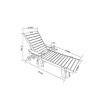 5-Level Adjustable Patio Lounge Chairs With Side Table,3-Piece Chaise Lounge Chair Set,Patio Lounge Chairs With Wheels And Cup Holder -Maison Boucle - 4 of 4
