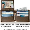 Paaaawaters Top Grain Leather Wallet for Men | RFID Blocking | Extra Capacity Bifold Wallet with 2 ID Windows - 2 of 4