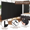 Sandinrayli Room Divider 5 Panel Privacy Screen Wall Dividers, Folding Portable Room Partition for Office 145" W x 73" H, Black - 4 of 4