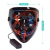 GustoWave 3-Pack Halloween Horror Masks Purification Mask LED Glow Mask Light Up Scary Mask Purge Mask - Creepy Role Play - Unisex Adult Mask - 4 of 4