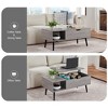 MaseiKar 39" Wood Lift Top Coffee Table with Hidden Compartment and Storage Shelf for Living Room, Reception Room, Grey - 3 of 4