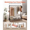 Rolling Clothes Rack with Hanging Rod & Side Hooks, Heavy-Duty Carbon Steel, 198 lbs Capacity - 4 of 4