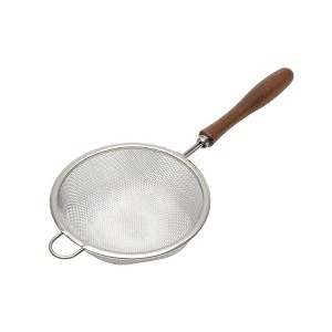 Unique Bargains Food Strainer Walnut Small Hand Wash Stainless Steel Brown 1 Pc - 1 of 4