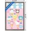 Trends International Hello Kitty and Friends: 24 Ice Cream Parlor - Group Framed Wall Poster Prints - 3 of 4