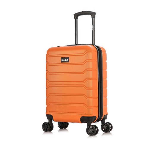 InUSA Trend Lightweight Hardside Carry On Spinner Suitcase Orange