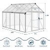 Acekool 6x10FT Aluminum Greenhouse - Polycarbonate Panels, Roof Vent & Sliding Door for Outdoor Gardening - 2 of 4