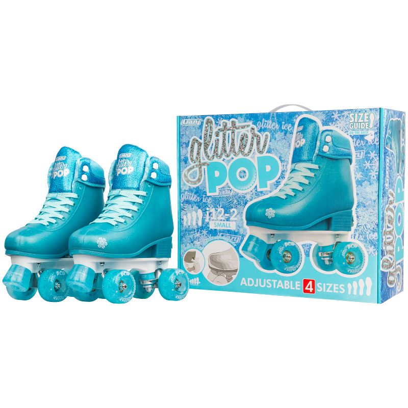 Crazy Skates Adjustable Roller Skates For Girls - Glitter Pop Collection - Size Adjustable To Fit Four Sizes, 4 of 7