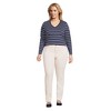 Lands' End Women's Relaxed Supima Cotton Long Sleeve V-Neck T-Shirt - 4 of 4