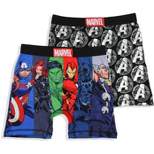 Marvel Mens' 2 Pack The Avengers Comic Boxers Underwear Boxer Briefs Black