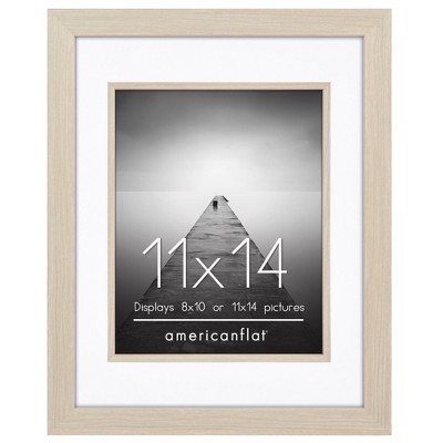Americanflat Picture Frame with Decorative Inner Mat Accent with Shatter Resistant Glass