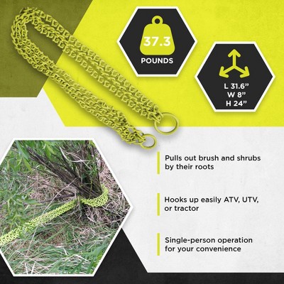 Extreme 6-Foot Green Steel Triple Chain Shrub and Clump Grubber