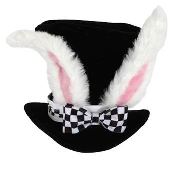 HalloweenCostumes.com   Men  Alice in Wonderland White Rabbit Black Costume Top Hat, Black