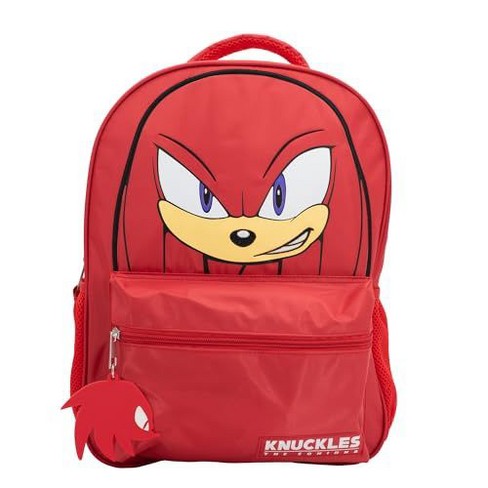 Sonic The Hedgehog Backpack For Boys Girls Knuckles 16 Inch Schoolbag With 3d Features Durable School Bag For Kids Red Target