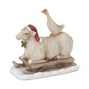 Melrose Farmhouse Santa on Sled Figurine (Set of 2) - 3 of 3