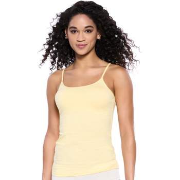 Felina Women's Organic Cotton Stretch Camisole 2-pack (praline Daffodil,  Medium) : Target