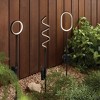 3pk Geometric Shapes Battery LED Outdoor Light Stakes Black/White - Threshold™ - 2 of 4