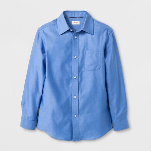 Boys' Long Sleeve Button-down Shirt - Cat & Jack™ White S : Target