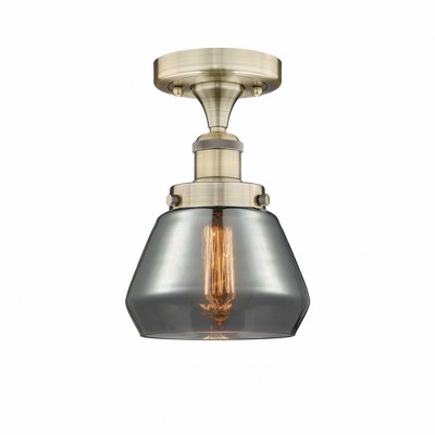 Fulton - 1 Light Semi-Flush Mount In Industrial Style-8.25 Inches Tall and 6.5 Inches Wide