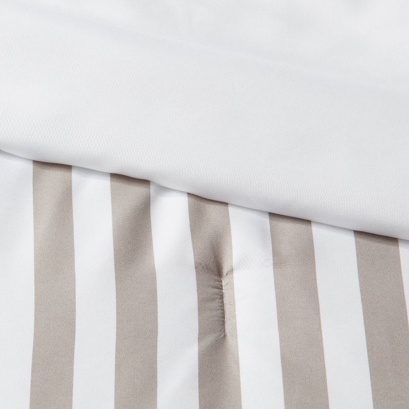 Stripe Microfiber Reversible Comforter & Sheet Set Gray - Room Essentials™, 5 of 9