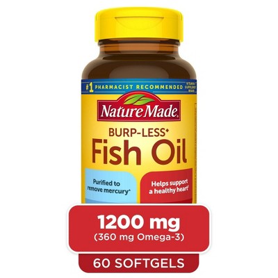 Nature Made Burpless Fish Oil 1200 mg Softgels - 60ct