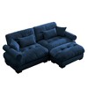 93.7" Velvet Modular L-Shaped Sectional Sofa with Bolstered Armrests and Ottoman for Small Living Room - 4 of 4