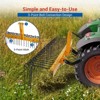 Landscape Rake, Tractor Rake - 60'' 3 Point with Powder Coated Steel Tines, Fit for Cat 0, Cat1 Tractors (Pine Straw Rake) - 4 of 4