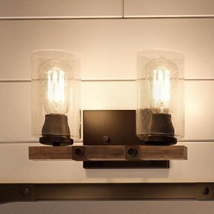 Urban Ambiance Luxury Vintage Bath Fixture,  8"H x 13-3/8"W,  Olde Bronze Finish, UHP2080 - 1 of 4