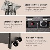 Fire Sense Pyramid Flame Patio Heater 40,000 BTU Outdoor Propane Heater Tower with Wheels - Hammered Platinum Finish - 4 of 4