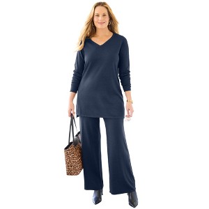 Catherines Women's Plus Size Cashmiracle V-Neck Sweater - 1 of 2