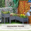Resenkos Patio Planting Bed, Raised Garden Bed,Raised Garden Bed Set of 3, Elevated Wood Planter Box with Legs and Bed Liner, Gray - 2 of 4