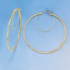 Ross-Simons Italian 14kt Yellow Gold Textured and Polished Double-Hoop Earrings - 4 of 4